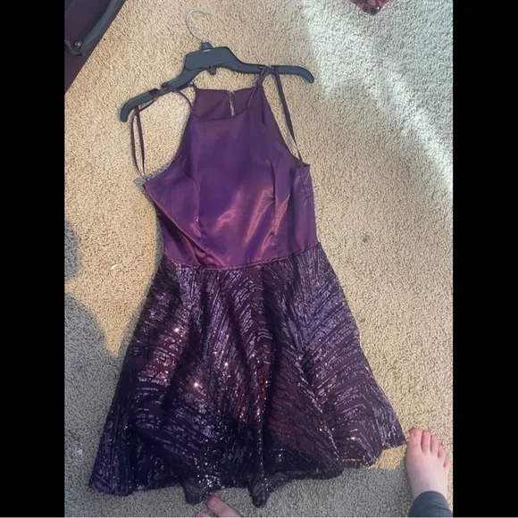 purple silk homecoming dress Light Purple V Neck Homecoming Dress,Sexy Party Dress fg5579 – formalgowns main image 1